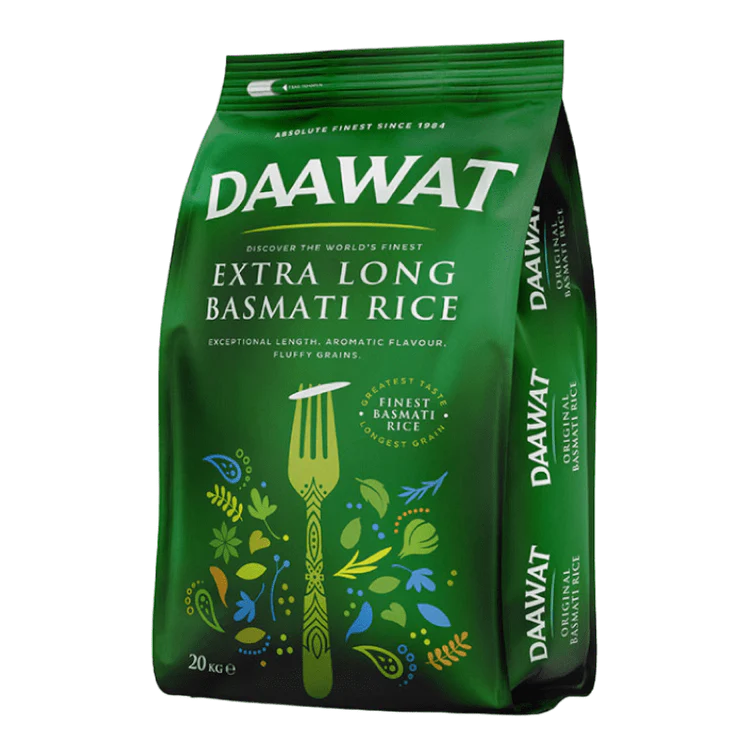 Daawat Basmati Rice Extra Lang 20kg